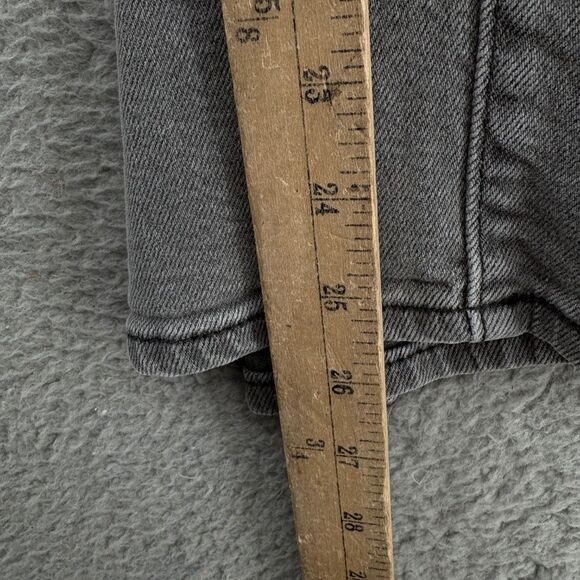 Levi’s Ribcage Straight Ankle Jeans Gray Denim High Rise Size 26 W26 L27 - Picture 10 of 14